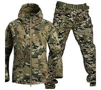 KUMIAO Tenue de camouflage militaire imperméable pour homme, avec veste et pantalon tactiques, Softshell