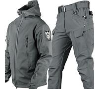 KUMIAO Tenue de camouflage militaire imperméable, avec veste et pantalon tactiques pour homme, tenue militaire Softshell