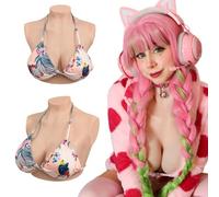 KUMIHO Faux Seins Silicone Travestissement des seins Crossdresser Prothèse Mammaire pour mastectomie Crossdresser Silicone Filler B Cup Blanc Plus