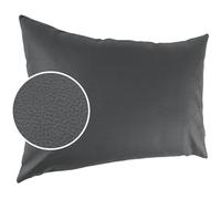 Kumo Housse de Coussin décorative en Cuir synthétique pour canapé Gris 30 x 50 cm sans Rembourrage