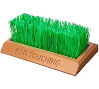 kumosaka 3D Printed Touch Grass, Realistic Artificial Grass Ornament for Indoor Home and Office Decor with Stress Relief Tactile Feature for Desk Shelf Windowsill(Brown)