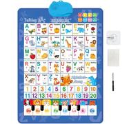 kumosaka Electronic Alphabet Wall Chart, Talking Wall Chart for Kids - English & Spanish Learning Poster with Songs, ABCs, Numbers, Animal words & Piano, for Preschool Boys & Girls