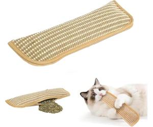 kumosaka Interactive Catnip Chew Toy, Catnip Kicker Pillow, Soft Sisal, Scratch and Bite Resistant for Teething Play & Stress Relief(L)
