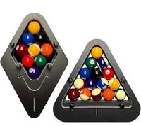 kumosaka Precision-Engineered Professional Billiard Rack System That Eliminates Gaps, Heavy Duty Solid Wood Billiard 8-Ball/9-Ball Pro Triangle/Diamond Pool Ball Racks(2MIX)