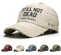 kumosaka Still Not Dead Hat, Still Not Dead Hard to Kill - Adjustable Baseball Caps for Men, Funny Saying Humorous Baseball Caps(White)