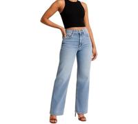 kumosaka Valvari Jeans Valvari Mid-Low Rise Stretch Jeans Tummy Control Baggy Jeans Wide Leg for Women