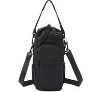 kumosaka Water Bottle Shoulder Bag - the Ultimate Outdoor Companion, Insulated Water Bottle Purse Crossbody Water Bottle Holder with Strap 40 oz(Black)