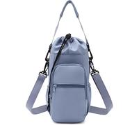 kumosaka Water Bottle Shoulder Bag - the Ultimate Outdoor Companion, Insulated Water Bottle Purse Crossbody Water Bottle Holder with Strap 40 oz(Blue)