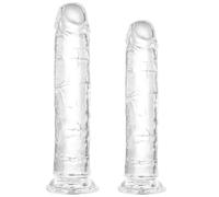 KUMSODE 2 Pcs Gode realiste pour femme, souple et adapté aux débutants. Doté d'une gode ventouse, idéal pour femmes et couples, 15,5cm/17 cm sex toys
