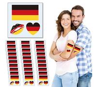 KUMSODE 30 Feuilles Tatouage Drapeau Allemagne, Drapeau Allemand Tatouages Temporaire Imperméable Pour Coupe du Monde, Jeux Olympiques, Fans de Euro Football Coupe, WM Party Décoration Fête Nationale