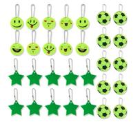 KUMSODE 30 Pack Pendentifs Réflecteurs de Sécurité, Sécurité Pendentif RéfléchissantPorte-clés Réfléchissant Pendentif Réfléchissant de Nuit pour Vêtements Sac PoussetteSac d'école