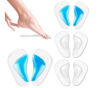 KUMSODE 4 Paires de Voute Plantaire Semelle Orthopédique, Semelles en Silicone Gel Coussinets de Soutien Soulager la Pression et Les Douleurs au Pied, L(40-45)