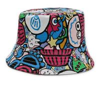 KUMSODE Bob Femme Homme Réversible Bucket Hat Pliable en Coton Chapeau de Pêcheur Femme Réglable Chapeau de Soleil Party Chapeau Vintage pour Disco Hip Hop Outdoor