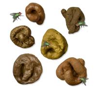 KUMSODE Faux Caca, 6 Pièces Caca en Plastique Fausse Crotte Merde, Caca Extensible Amis De Merde Farce Et Attrape, Livré, pour Le Poisson d'Avril d'halloween