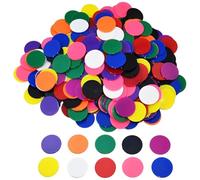 KUMSODE Jetons Plastiques, 100 Pcs Learning Ressources, pour Bingo, Poker, Loto et Jeux de Société, Marqueurs pour Nain Jaune et Caddie, 25mm