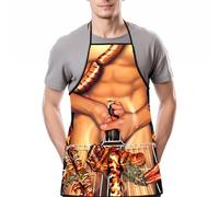 KUMSODE Tablier De Cuisine Humoristique Homme, Sexy et drôle - pour Barbecue Fête Cadeau pour Homme Cadeau d'anniversaire pour hommes Cadeau de la Saint-Valentin