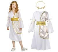 KumSoomliy Costume grec Athena pour filles, costume de princesse pour Halloween, tenue de costumade