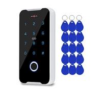 KUMU IP68 Clavier Extérieur Ètanche en Métal NFC 13.56MHz IC Contrôleur d'Empreintes Digitales + 15pcs RFID Keyfobs Tags pour Le Contrôle d'Accès à la Maison/au Bureau