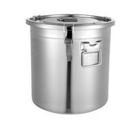 KumuJ Seau à céréales en acier inoxydable 304 avec couvercle - 21/33 l - 33 l - 33 l