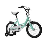 KumuJ Vélo pour enfant garçon et fille, en alliage d'acier au carbone, hauteur réglable, avec roues stabilisatrices, convient aux enfants de 4 à 8 ans (vert)
