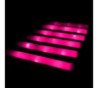 KUMUNDO -Bâtons LED, Bâtons LED pour Mariages, Bâtons Lumineux, Bâtons Lumineux pour Fêtes - Longueur 48cm - Bâtons Lumineux en Mousse avec LED (15 Unités) (Rose)