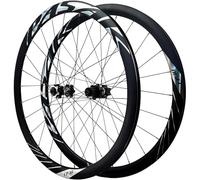 KUMYOS 700C Jeu De Roues De Course Frein À Disque Axe Traversant Vélo Avant Et Arrière En Alliage D'aluminium Jantes Double Couche 24H Moyeux À Tirage Direct Pour 8 9 10 11 12 Fois Cassette,Noir