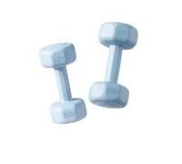 KUNANG Lot de 2 haltères pour la maison, le bureau, la gym, l'entraînement, anti-roulement, antidérapants, forme hexagonale de 4.4lbs / 2 kg, bleu