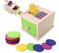 Kunaxku Jouets Montessori pour enfants, jeux de correspondance de couleurs et formes en bois, pour jeux Montessori 2 ans, jouets empilables et triables pour enfants de 1 à 3 ans