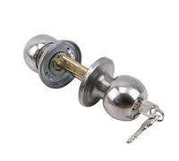 KUNBDV PoignéE De Porte Avec Serrure Et Clé Ensemble de boutons porte confidentialité en alliage d'aluminium, boule ronde, serrure poignée salle bains avec clé for quincaillerie maison