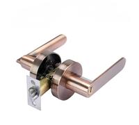 KUNBDV PoignéE De Porte Avec Serrure Et Clé Poignée de porte universelle en alliage d'aluminium, ensemble serrures avec clé for chambre familiale, serrure poignée noire(RED PATINA)