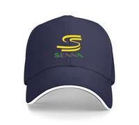 Kunbeqas Casquette de baseball unisexe Ayrton Senna Casquette de golf d'été en coton pour homme Casquette de baseball réglable Noir, bleu marine, Taille unique