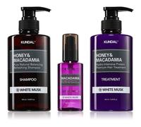 KUNDAL Honey & Macadamia White Musk ensemble pour cheveux secs et abîmés