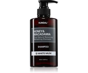 KUNDAL Honey & Macadamia White Musk shampoing naturel pour cheveux secs et abîmés 500 ml