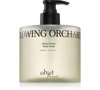 KUNDAL Objet Moist Gleam Body Wash gel douche parfumé pour une hydratation intense avec parfums Glowing Orchard 450 ml
