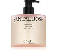 KUNDAL Objet Moist Gleam Body Wash gel douche parfumé pour une hydratation intense avec parfums Santal Rose 450 ml