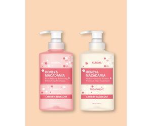 KUNDAL Shampoing et baume capillaire Miel & Macadamia Honey & Macadamia Shampoo + Treatment Set Cherry Blossom - 500 ml, 500 ml