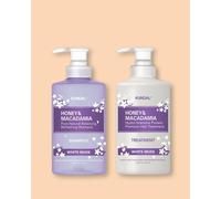KUNDAL Shampoing et baume capillaire Miel & Macadamia Honey & Macadamia Shampoo + Treatment Set White Musk - 500 ml, 500 ml