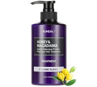 KUNDAL Traitement capillaire au miel et à la macadamia aux protéines hydéo-intensives de qualité supérieure YLANG YLANG 500 ml