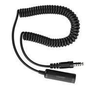 KunEchevyr Câble d’extension pour casque militaire U-92A/U à U-174/U, cordon pour casque d’hélicoptère avec design enroulé, adaptateur de prise mono pour radios militaires et masques à oxygèn