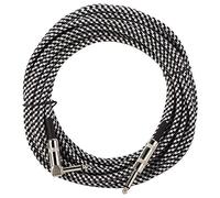 KunEchevyr Câble de guitare pour guitare électrique et basse, câble audio d’instrument 6,35 mm avec âme en cuivre sans oxygène, connecteur coudé vers connecteur droit, fil blindé tressé en (10m)