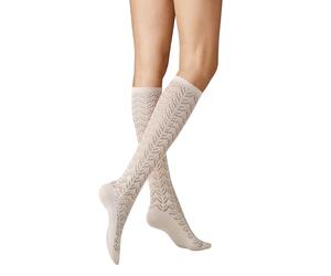 KUNERT Ajour Fashion Chaussettes Hautes, Lin 1542, 35-38 Femmes