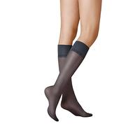 Kunert - Chaussettes montantes Femme 183000 Satin Look 20 - Bleu (Marine 0880) - FR : 35-38 (Taille fabricant : 35/38)