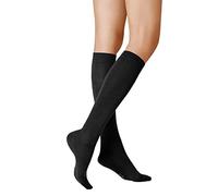 KUNERT Chaussettes montantes pour femme en laine douce en coton doux, Noir 0070, 39-42