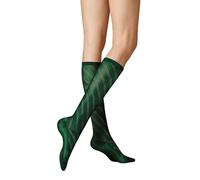 KUNERT Diagonal Crochet Fashion Chaussettes Hautes, Sapin 1544, 39-42 Femmes