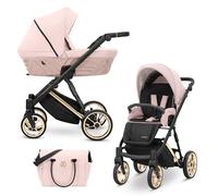 Kunert® IVENTO Ensemble complet de poussette combinée 2 en 1 I comprenant une gondole pour poussette et un siège sport pour poussette avec sac à couches/housse de pluie + chancelière