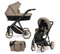 Kunert® IVENTO Ensemble complet de poussette combinée 2 en 1 I comprenant une gondole pour poussette et un siège sport pour poussette avec sac à couches/housse de pluie + chancelière