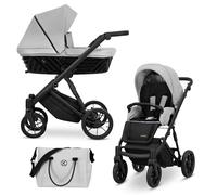 Kunert® IVENTO Ensemble complet de poussette combinée 2 en 1 I comprenant une gondole pour poussette et un siège sport pour poussette avec sac à couches/housse de pluie + chancelière