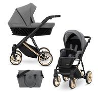Kunert® IVENTO Ensemble complet de poussette combinée 2 en 1 I comprenant une gondole pour poussette et un siège sport pour poussette avec sac à couches/housse de pluie + chancelière