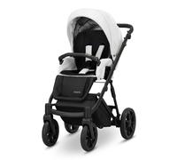 Kunert Ivento Poussette 2 en 1 avec cadre noir et style blanc (blanc)