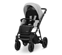 Kunert Ivento Poussette 2 en 1 avec cadre noir et style blanc (gris)
